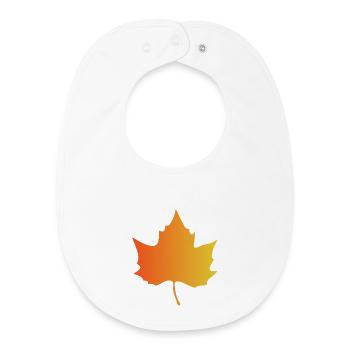 Herbstlicher Farbverlauf Ahornblatt - Baby Organic Lätzchen - Weiß - Vorne