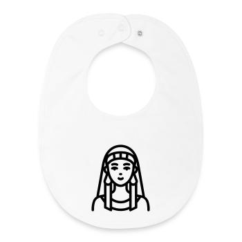 pharaon - Bavoir bébé bio - blanc - Devant