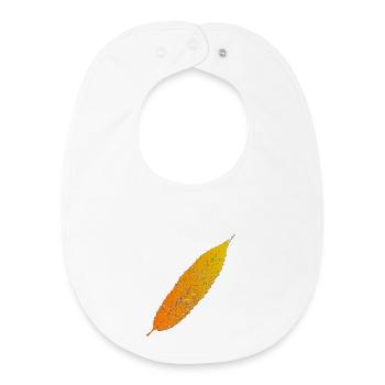 Dégradé de feuilles d’automne - Bavoir bébé bio - blanc - Devant