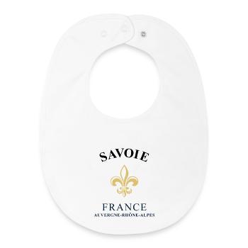 Savoie France Frankreich - Baby Organic Bib - white - Front