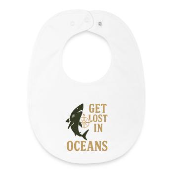 Get Lost in Oceans Nautical - Baby Organic Bib - white - Front