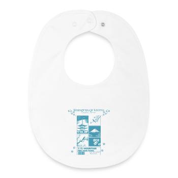 Kyoto Blossom Time Timeless Bloom - Baby Organic Bib - white - Front