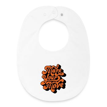 Make Your Move - Baby Organic Bib - white - Front