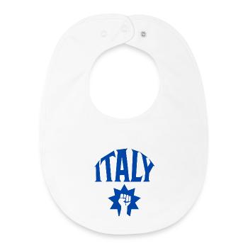 Italie - Bavoir bébé bio - blanc - Devant
