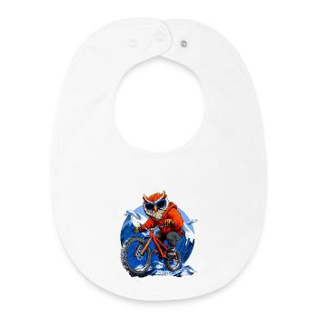 Vélo Owl - Bavoir bébé bio - blanc - Devant