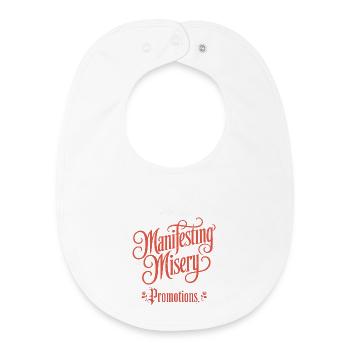 Manifestieren von Elend und Beförderungen - Baby Organic Lätzchen - Weiß - Vorne