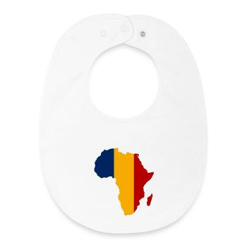 Tschad_Flagge_Afrika - Baby Organic Bib - white - Front