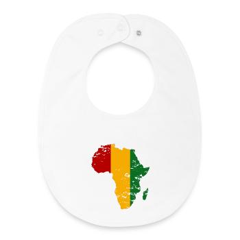 Guiena_Flagge_Afrika_used - Bavoir bébé bio - blanc - Devant