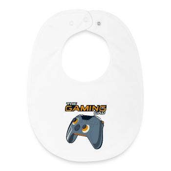 The Gaming Dad Zocker Vater Geschenk - Baby Organic Lätzchen - Weiß - Vorne
