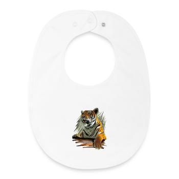 Tiger - Baby Organic Bib - white - Front