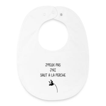 Stabhochsprung Stabhochsprunger Sport Sportler - Baby Organic Lätzchen - Weiß - Vorne