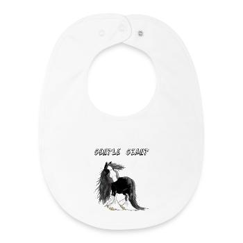 Gentle Giant Shire Horse - Baby Organic Bib - white - Front