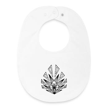 leaf - Baby Organic Bib - white - Front