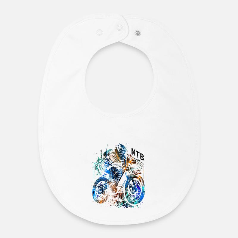 VTT - VTT - Descente VTT - Bavoir bébé bio - blanc