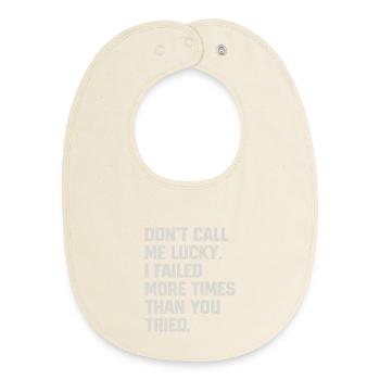 Humorous quote for confidant - Baby Organic Bib - soft Ecru - Front