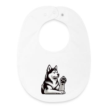 Husky Huskies Propriétaires de Husky Propriétaires de Husky Fans de Husky - Bavoir bébé bio - blanc - Devant