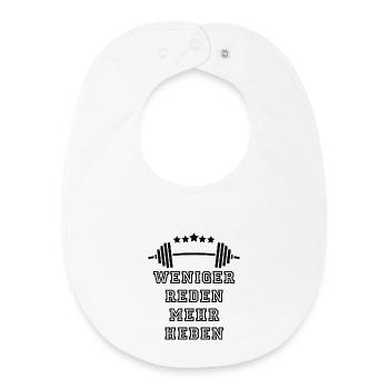 GYM: Focus & Power - Baby Organic Bib - white - Front