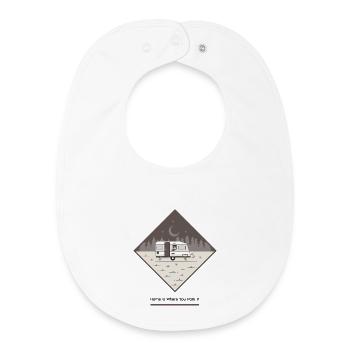 Zuhause ist, wo Sie es parken Automatisches Camping - Baby Organic Lätzchen - Weiß - Vorne