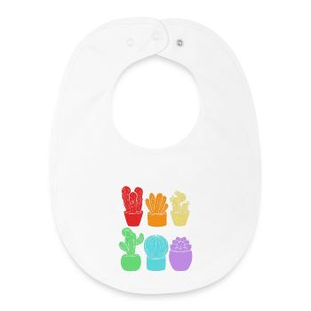 Cacti Plant Cactus - Baby Organic Bib - white - Front