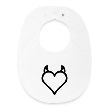 Demon Heart - Baby Organic Bib - white - Front