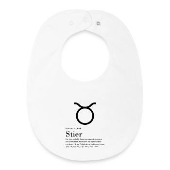 Sternzeichen Stier - Baby Organic Lätzchen - Weiß - Vorne