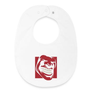 Roaring Red Grin Illustration - Baby Organic Lätzchen - Weiß - Vorne