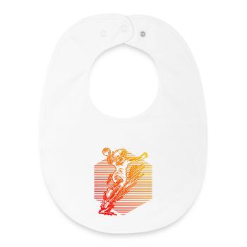 Compact handball design for women's handball - Baby Organic Bib - white - Front