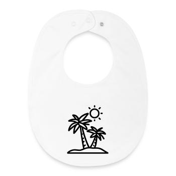 vacances - Bavoir bébé bio - blanc - Devant