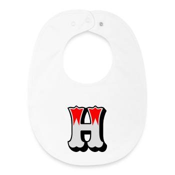Buchstabe - H - Bavoir bébé bio - blanc - Devant