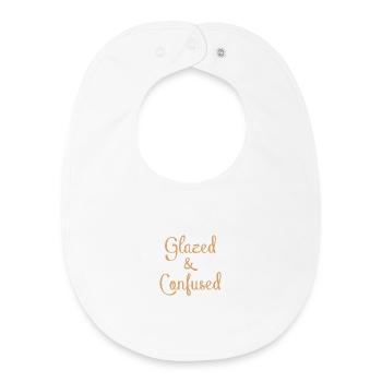 Poterie émaillée et confuse - Bavoir bébé bio - blanc - Devant
