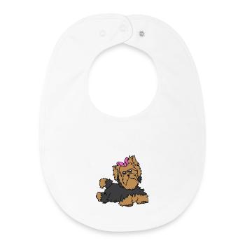 drôles animaux plantes fruits légumes motifs enfants - Bavoir bébé bio - blanc - Devant