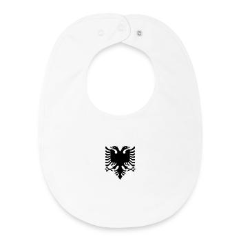 Albania T-Shirt Albania Jersey Albanian Flag - Baby Organic Bib - white - Front