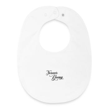 Forever Young - black - Baby Organic Bib - white - Front