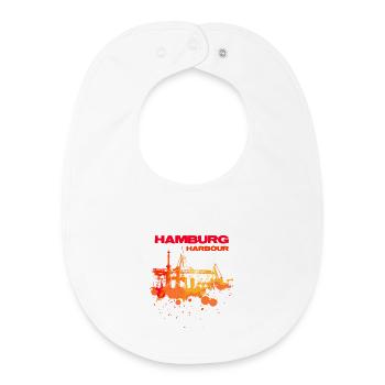 Habour de Hambourg - Bavoir bébé bio - blanc - Devant