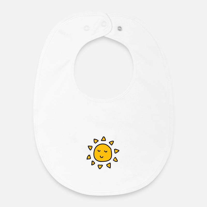 beach summer sun 2020 - Bavoir bébé bio - blanc