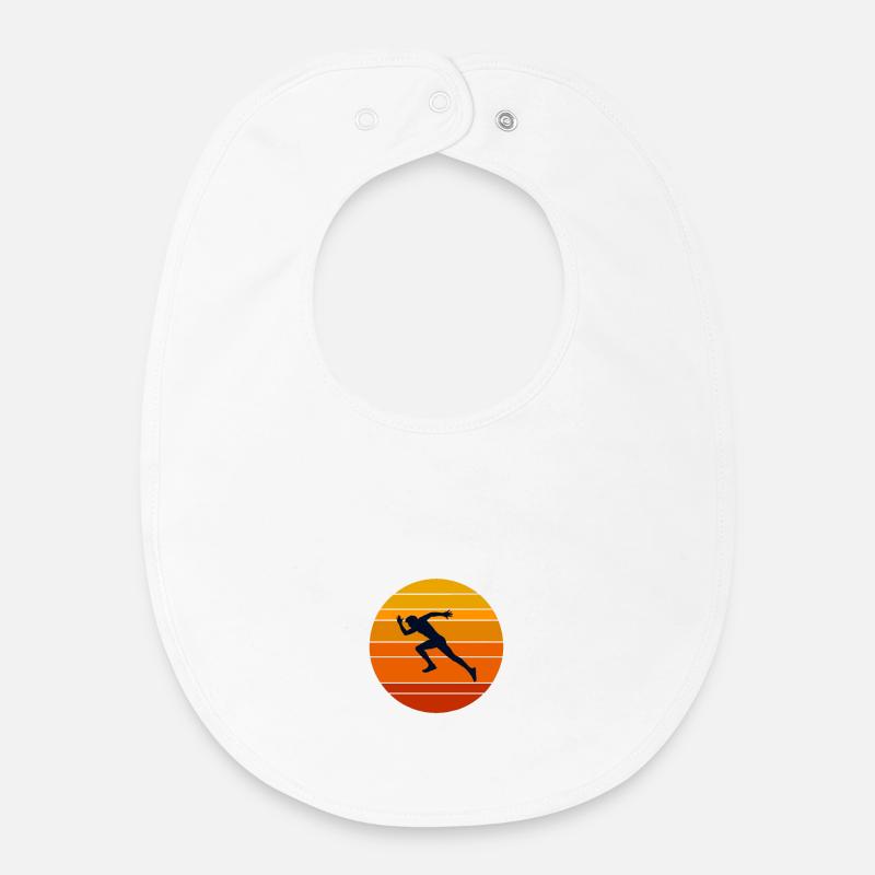 Running Sport - Bavoir bébé bio - blanc