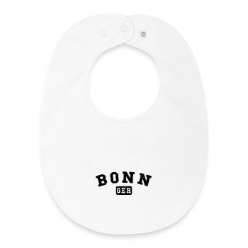 Bonn GER – Vintage City Design - Baby Organic Bib - white - Front