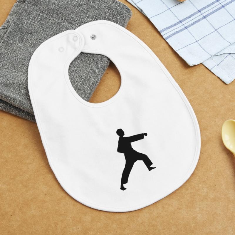 Punsch Karate oder Teakwondo Punsch Baby Organic Lätzchen