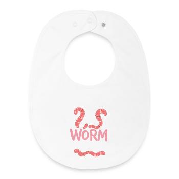 Vers fabricants de vers - Bavoir bébé bio - blanc - Devant
