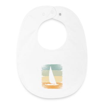 Sailing ship - Baby Organic Bib - white - Front