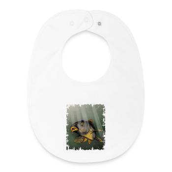 Karpfenfischen Unterwasserfisch-Design - Baby Organic Lätzchen - Weiß - Vorne