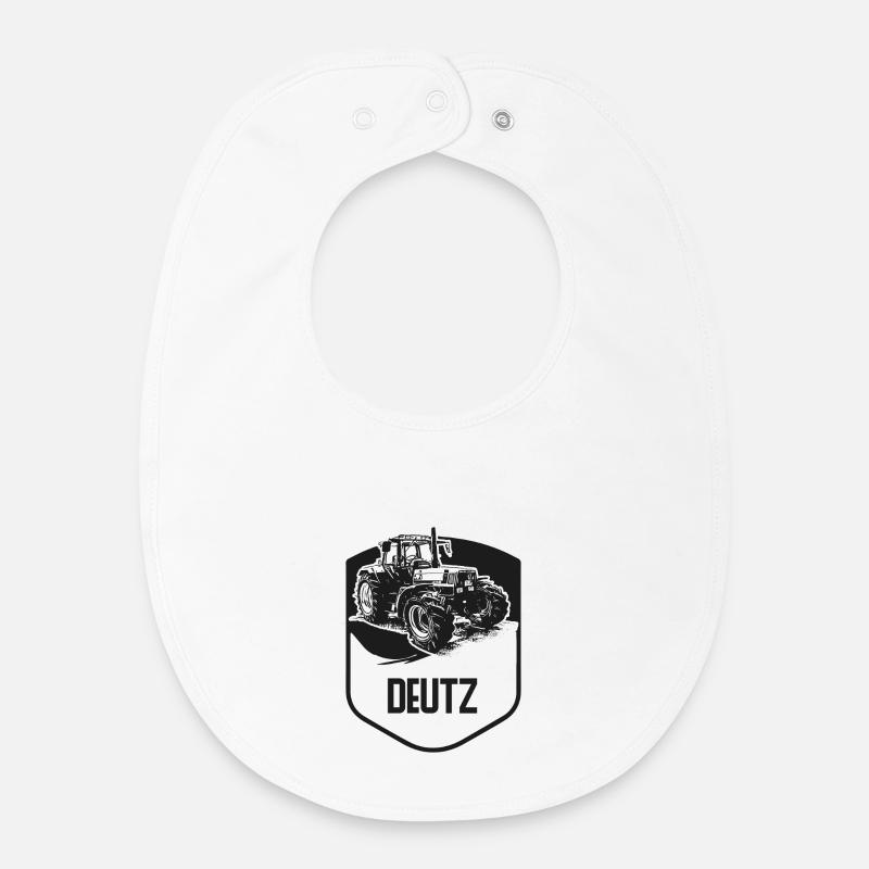 Deutz Traktor Wappen - Baby Organic Lätzchen - Weiß