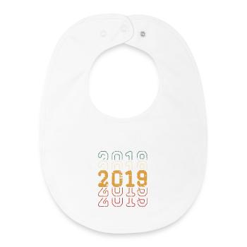 2019 - Bavoir bébé bio - blanc - Devant
