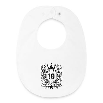 19 years old crown - 19 birthday - Baby Organic Bib - white - Front