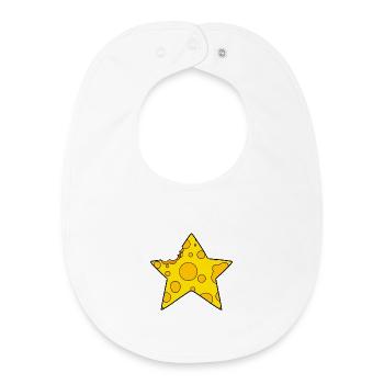 Étoile du fromage - Bavoir bébé bio - blanc - Devant
