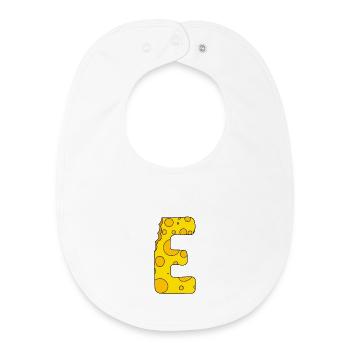 Buchstabe E - Baby Organic Lätzchen - Weiß - Vorne