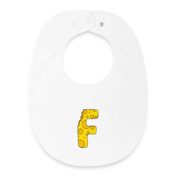 Buchstabe F - Baby Organic Lätzchen - Weiß - Vorne