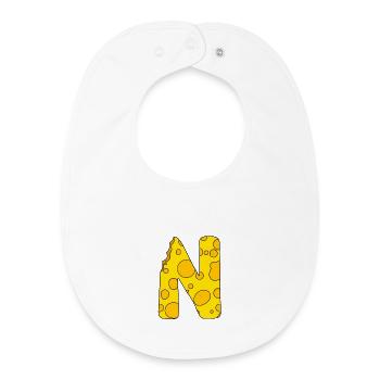 Buchstabe N - Baby Organic Lätzchen - Weiß - Vorne