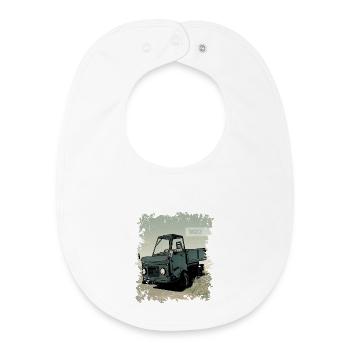 MultiCar M22 DDR Truck - Baby Organic Bib - white - Front