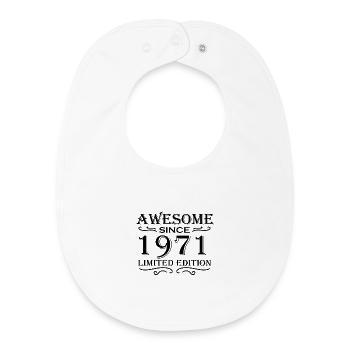 1971 - Born 1971 - Baby Organic Bib - white - Front
